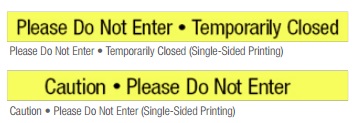 Outdoor Stanchion Belt Message Options